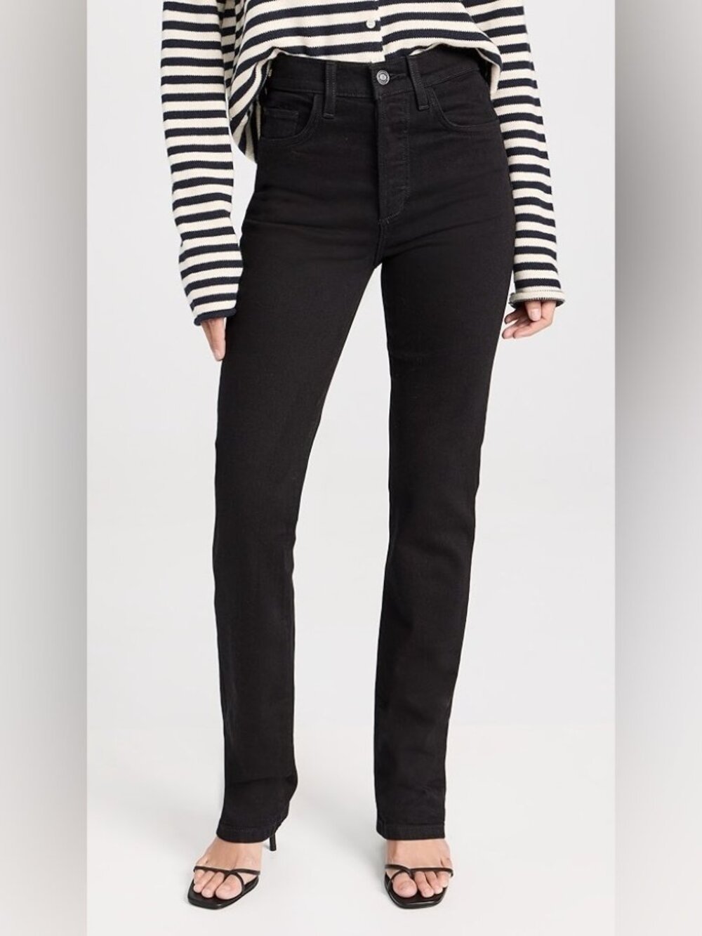 NWOT Favorite Daughter The Vivi High Rise Long Straight Jeans Kingsley Black 31